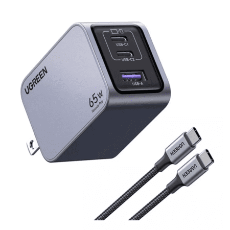 Cargador Carga Rapida UGREEN NEXODE PRO 65W + Cable X755