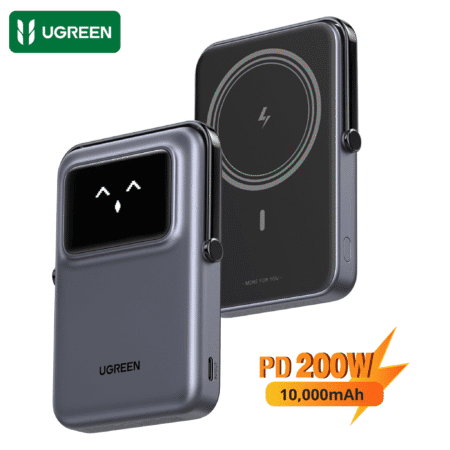 Power Bank Ugreen 10000mAh  Carga Rápida 20W Carga Magnetica 7.5W Magsafe  PB572 /45327 - NEGRO