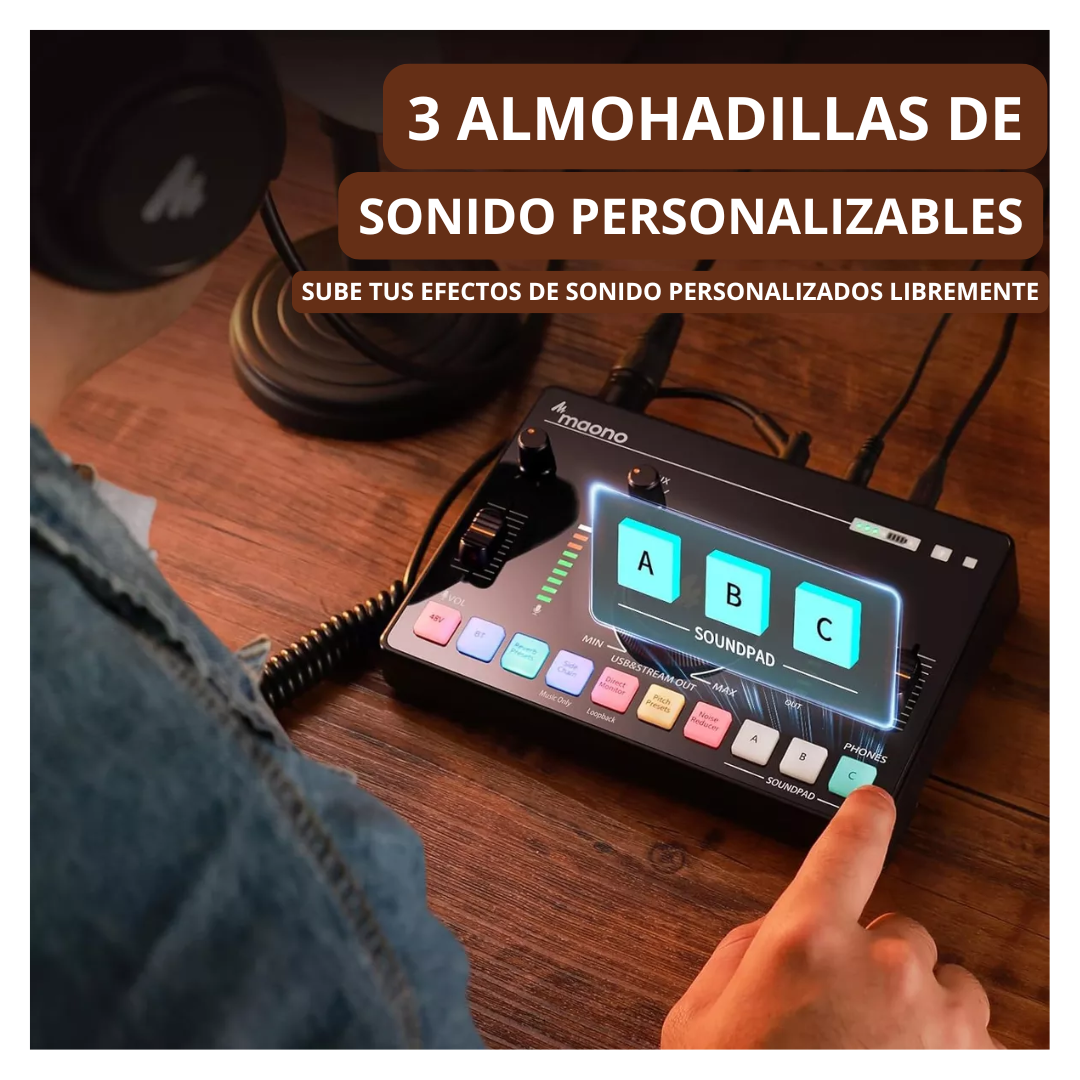 MAONO AMC2 NEO Consola Mezcladora de Audio USB/Bluetooth Cancelación de ruido - Imagen 3