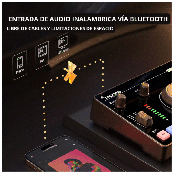 MAONO AMC2 NEO Consola Mezcladora de Audio USB/Bluetooth Cancelación de ruido - Imagen 4