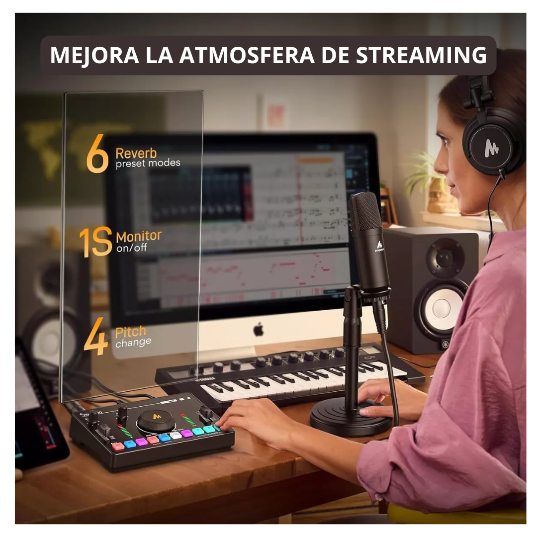 MAONO AMC2 NEO Consola Mezcladora de Audio USB/Bluetooth Cancelación de ruido - Imagen 5