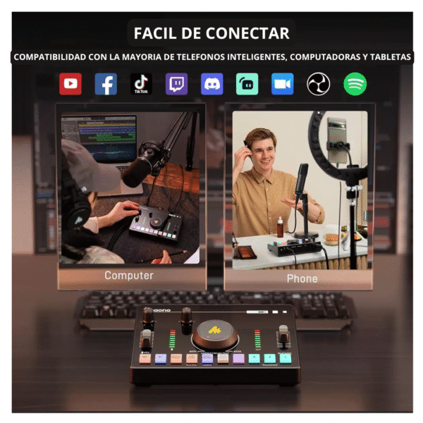 MAONO AMC2 NEO Consola Mezcladora de Audio USB/Bluetooth Cancelación de ruido - Imagen 6