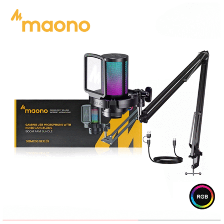 Micrófono De Condensador Maono RGB Usb Rgb Podcast Live DGM20S