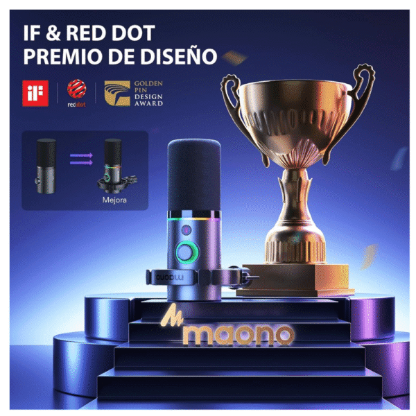MAONO Micrófono Dinámico Gamer XLR/USB  para Streaming podcasting y grabación, Moano PD200X - Imagen 2