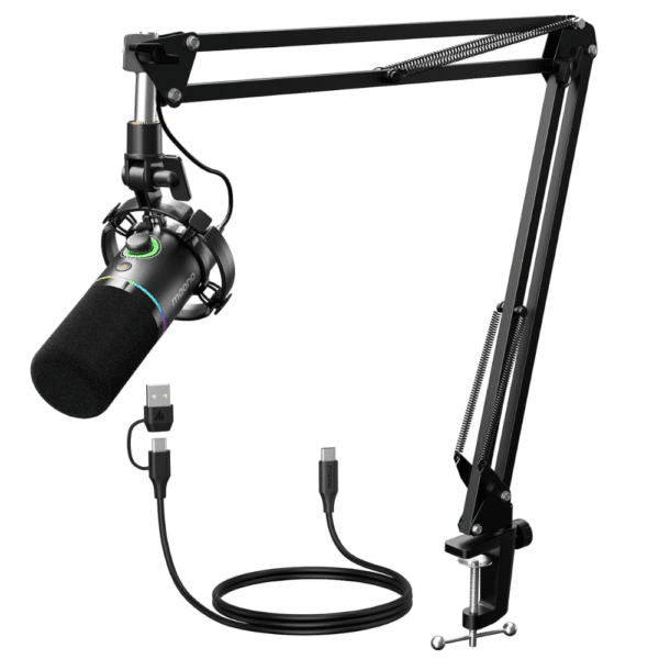 MAONO Micrófono Dinámico Gamer XLR/USB  para Streaming podcasting y grabación, Moano PD200X