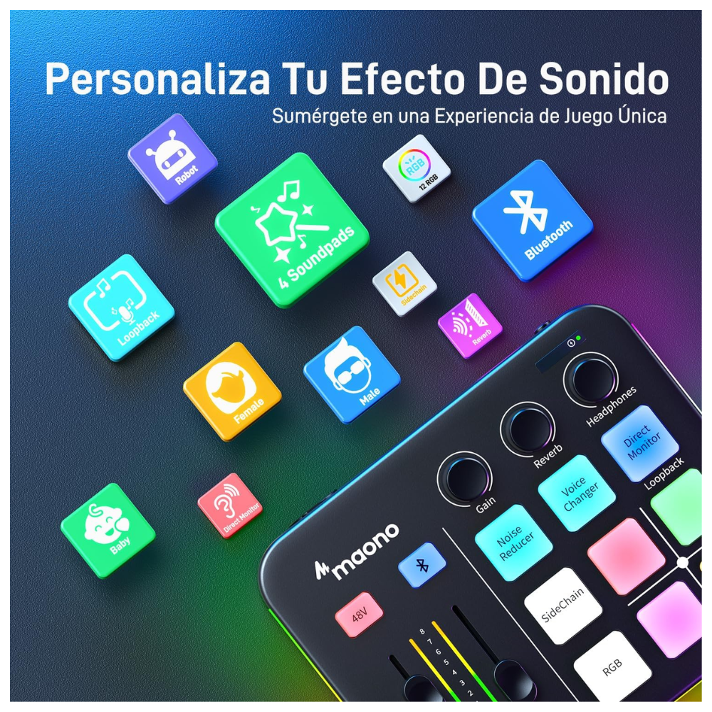 Mezcladora Maono G1 NEO Consola de audio para streaming, podcasters y gamers. Profesional - Imagen 7