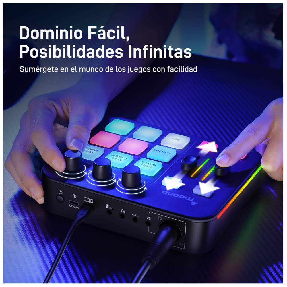 Mezcladora Maono G1 NEO Consola de audio para streaming, podcasters y gamers. Profesional - Imagen 8