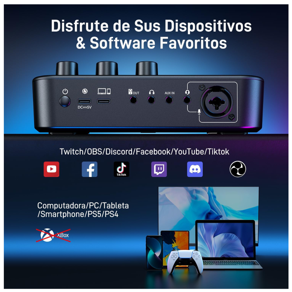 Mezcladora Maono G1 NEO Consola de audio para streaming, podcasters y gamers. Profesional - Imagen 5