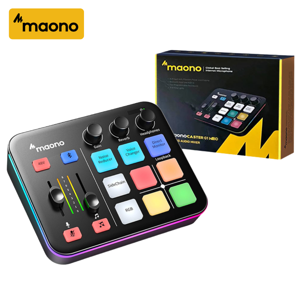 Mezcladora Maono G1 NEO Consola de audio para streaming, podcasters y gamers. Profesional