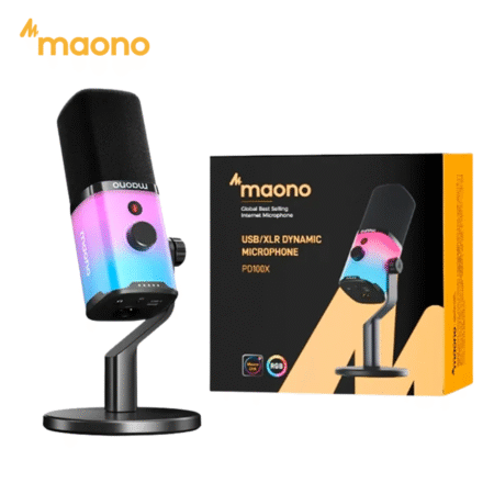 Maono PD100X RGB | Micrófono Dinámico USB/XLR para Streaming Profesional