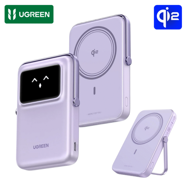Power Bank UGREEN 10000mAh Certificado Qi2 15W Magsafe  UGREEN PB764 PURPURA