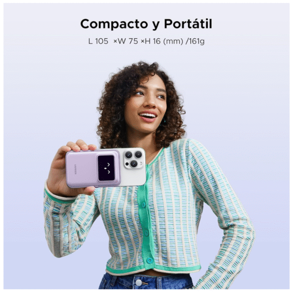 Power Bank UGREEN 10000mAh Certificado Qi2 15W Magsafe  UGREEN PB764 PURPURA - Imagen 3