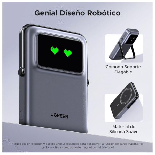 Power Bank UGREEN 10000mAh Certificado Qi2 15W Magsafe  UGREEN PB764 - Imagen 7