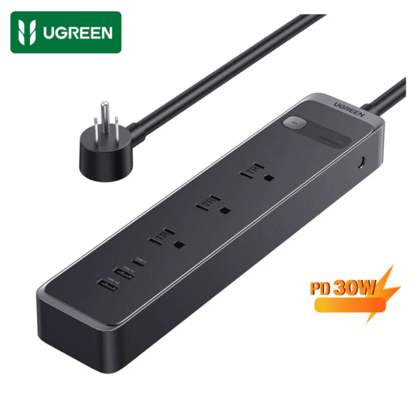 Tomacorriente Extension de Corriente UGREEN Cargador Carga Rápida 30W 1C2A+3AC - S731 / 25353
